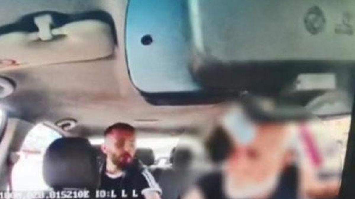 Takside dehşet! Kameraya böyle yansıdı