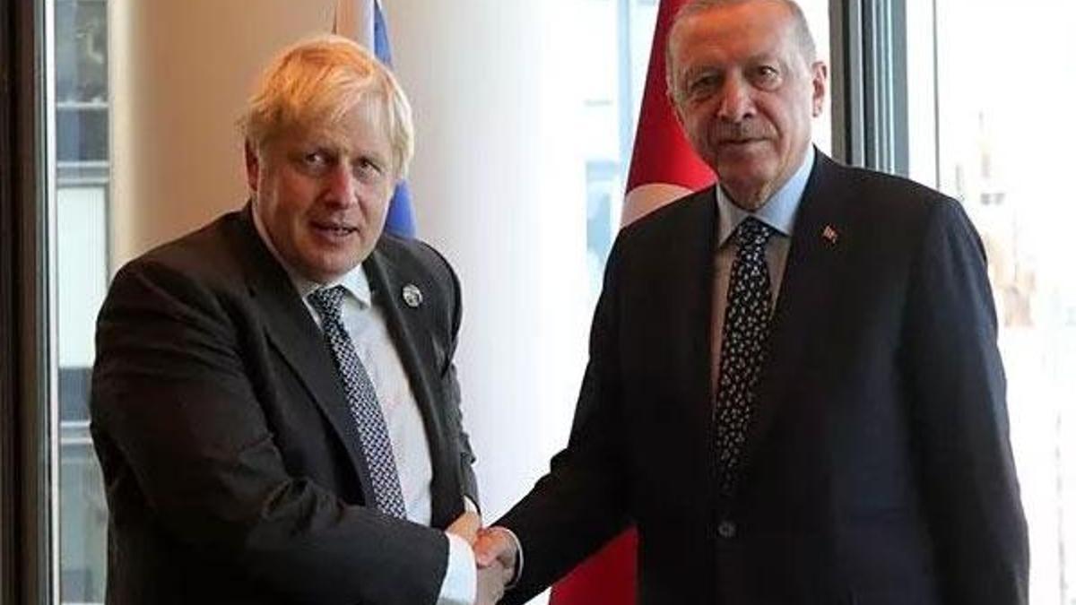 Cumhurbaşkanı Erdoğan Türkevi Binası'nda Boris Johnson ve Guterres ile görüştü