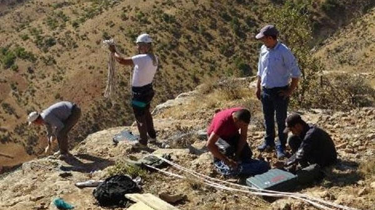 Kaya balı için tehlikeli tırmanış