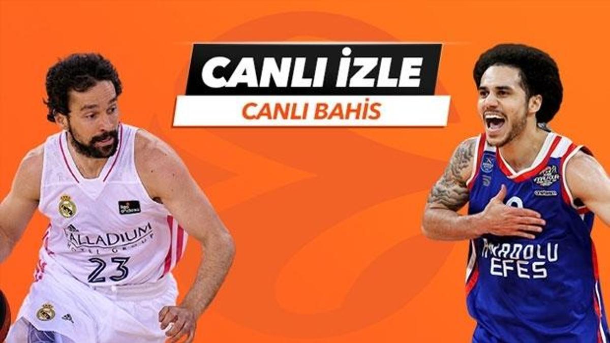 Real Madrid - Anadolu Efes maçı Tek Maç ve Canlı Bahis seçenekleriyle Misli.com’da