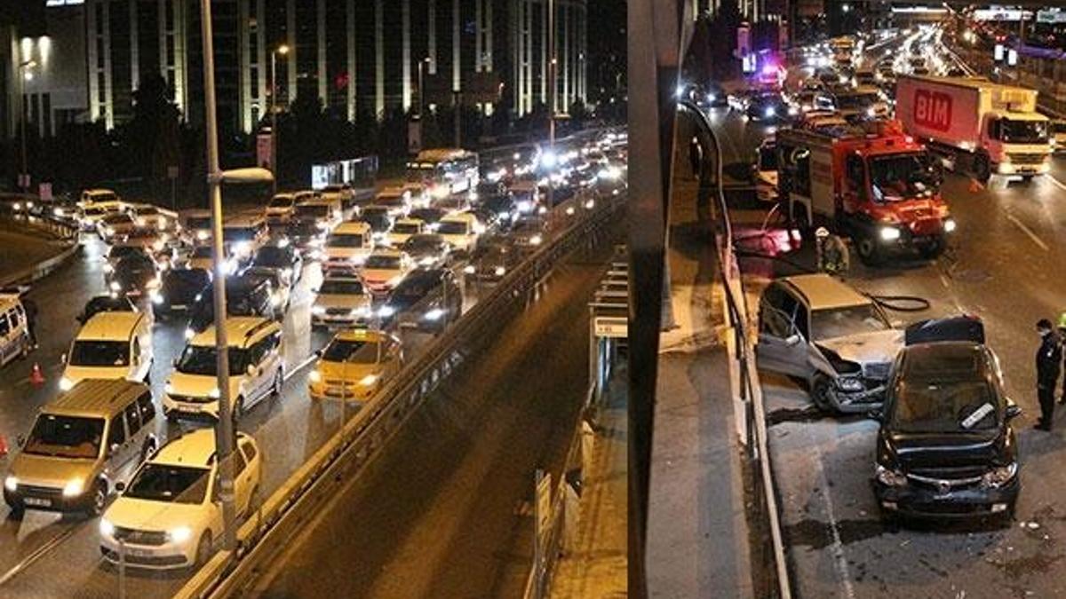 Gece yarısı ortalığı birbirine katan kaza: Yaralılar var