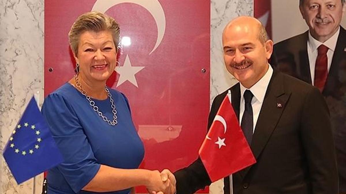 Bakan Soylu, AB Komisyonu İçişleri Komiseri Johansson'ı kabul etti