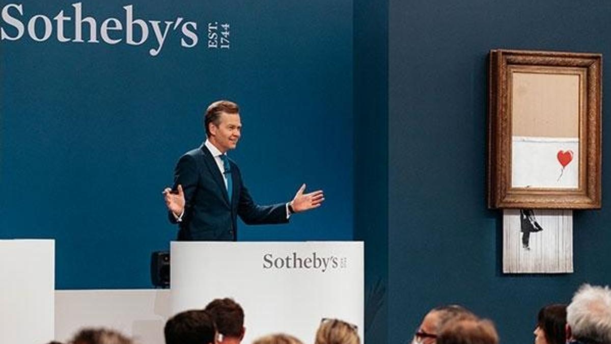 Banksy'nin parçalanan eseri 18,5 milyon sterline satıldı