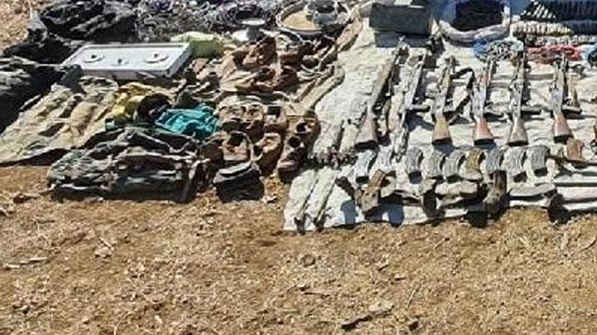 Sığınakta PKK cephaneliği ele geçirildi