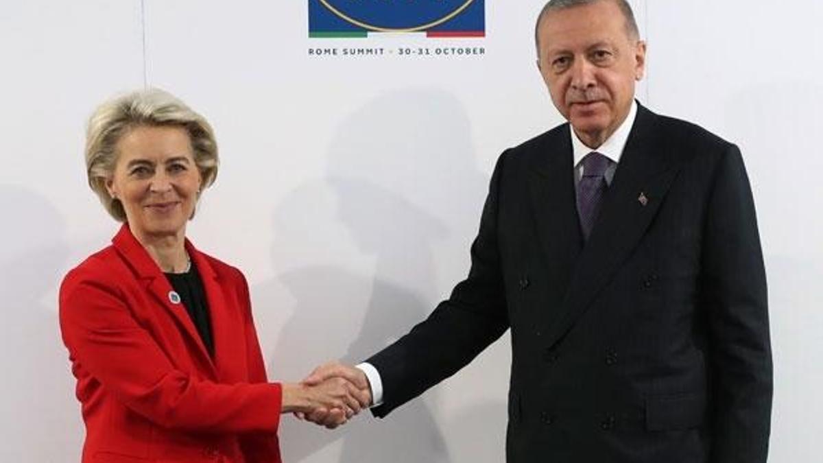 Cumhurbaşkanı Erdoğan, AB Komisyonu Başkanı Leyen ile görüştü