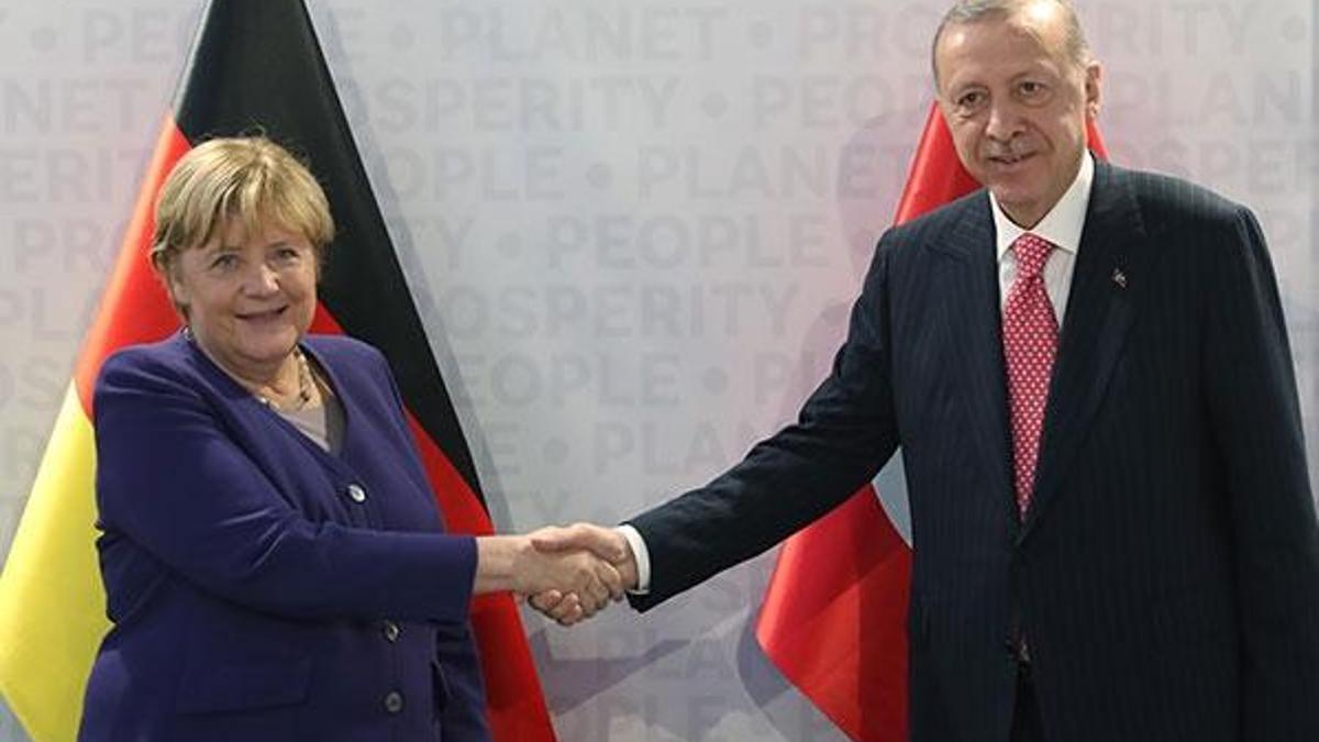 Cumhurbaşkanı Erdoğan, Merkel ile görüştü