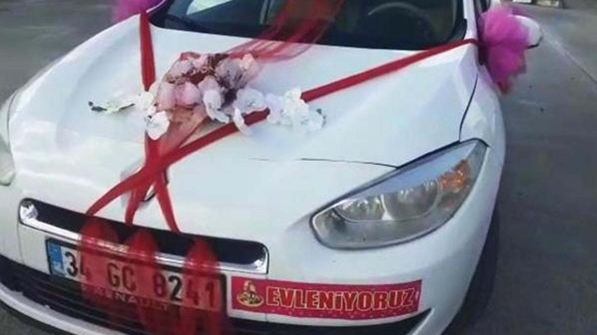 Cinayet şüphelisi gelin arabasında yakalandı!