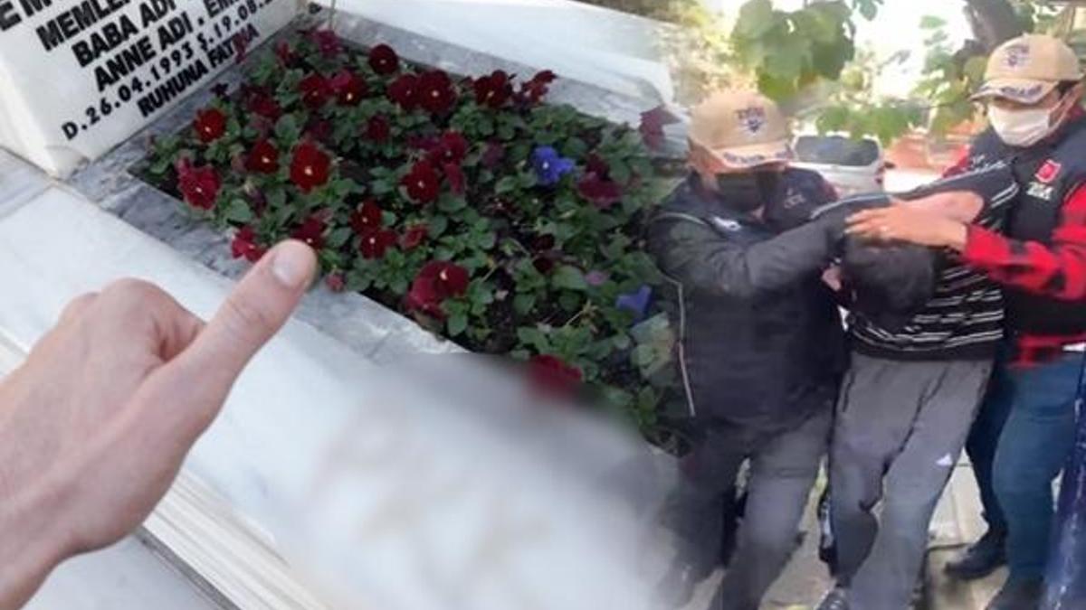Şehit mezarına skandal saygısızlık! Gözaltına alındı