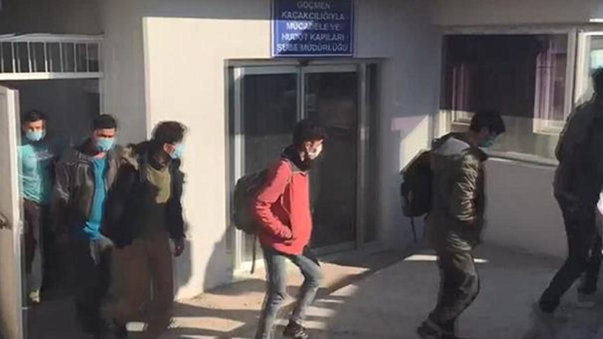 Boş sebze kasalarının altından 64 kaçak göçmen çıktı