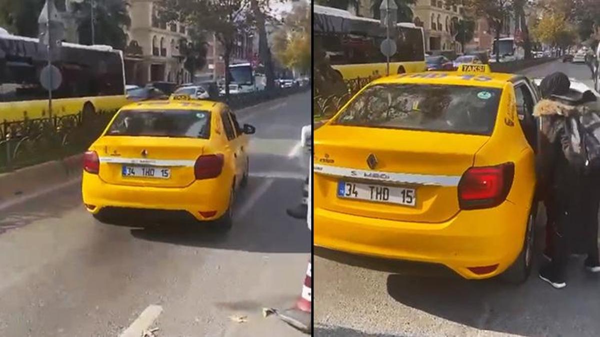 Bir taksiciden yine değişim saati bahanesi! Türk yolcuyu almayıp turistleri aldı