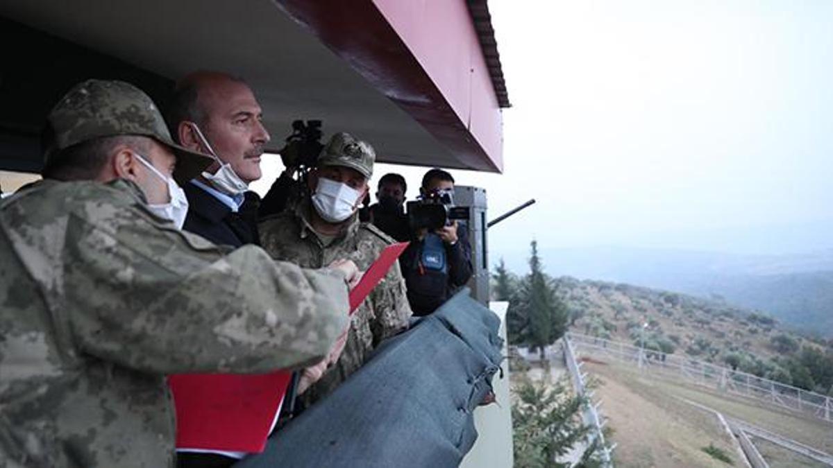 İçişleri Bakanı Soylu, İdlib sınırındaki hudut karakolunu ziyaret etti
