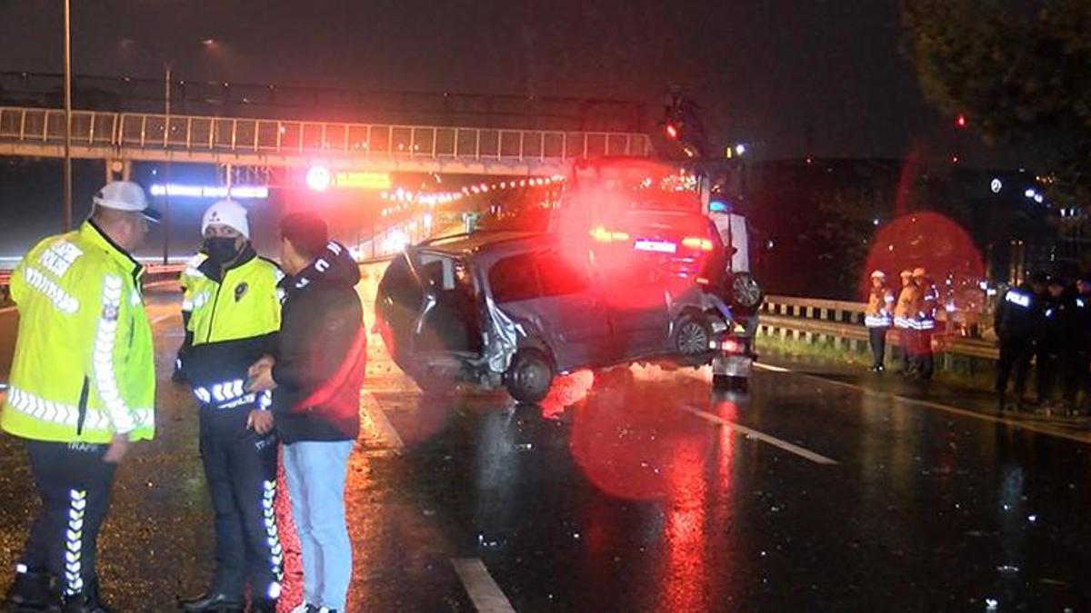 Sarıyer'de zincirleme trafik kazası : 2 yaralı