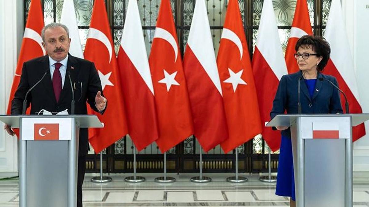 TBMM Başkanı Şentop, Polonyalı mevkidaşıyla basın toplantısı düzenledi