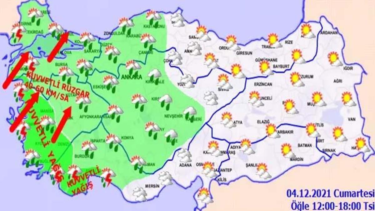 Bugün fırtına olacak mı, bugün hava nasıl olacak? Meteoroloji’den 12 kent için son dakika hava durumu