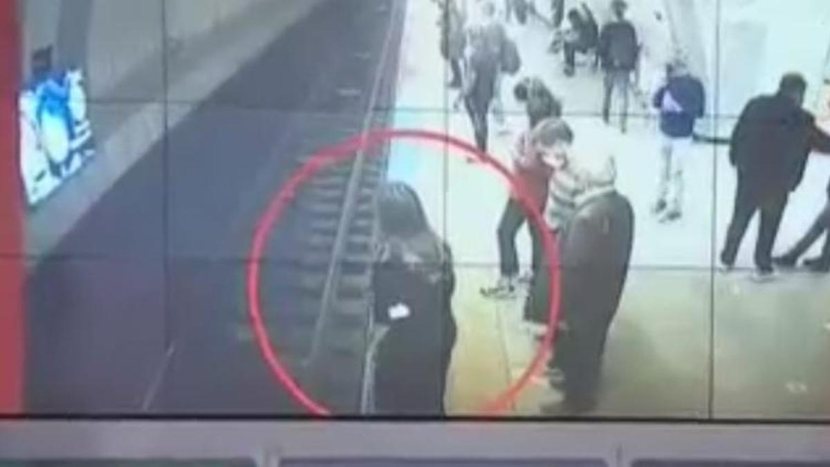 Şişli metroda mucizevi kurtuluş