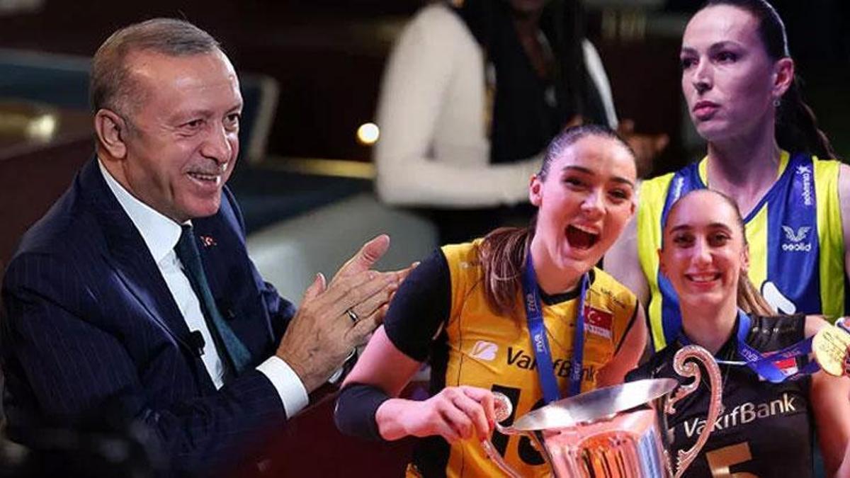 Cumhurbaşkanı Erdoğan'dan Vakıfbank ve Fenerbahçe paylaşımı!