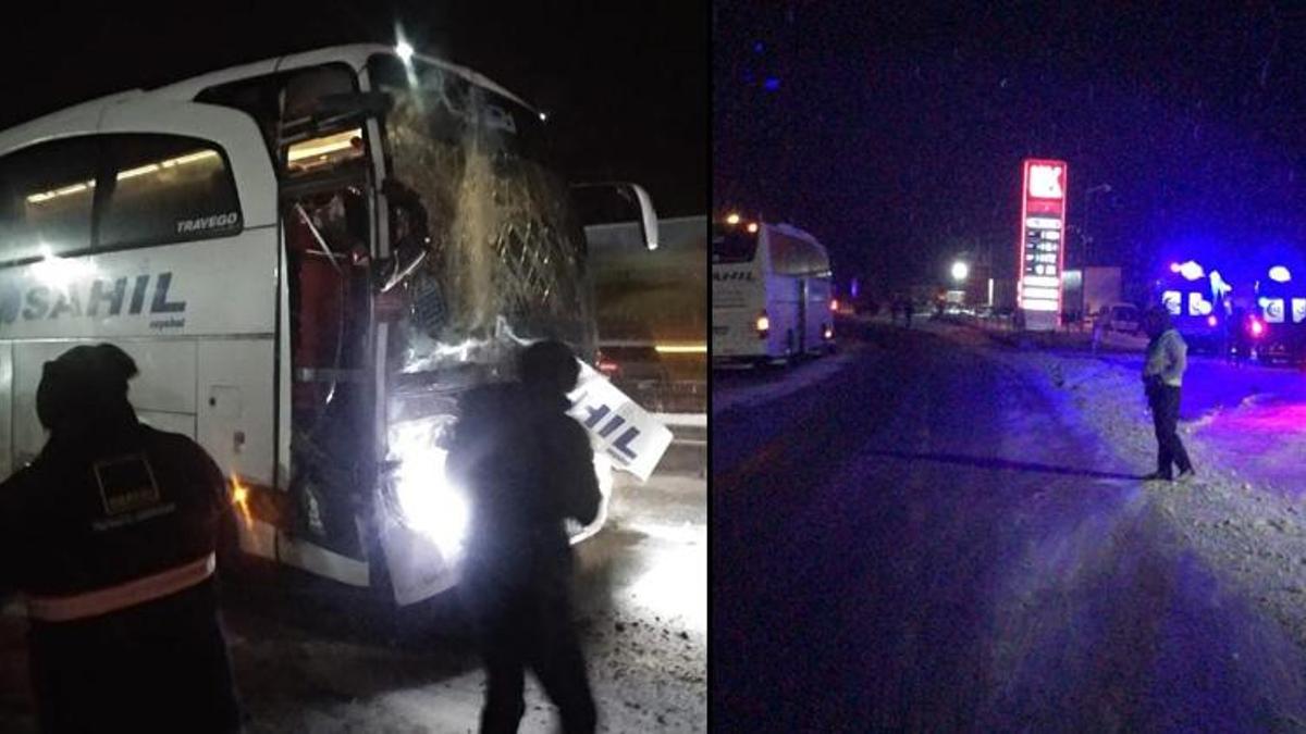 Samsun'da yolcu otobüsü, TIR'a çarptı: 1'i polis 15 yaralı