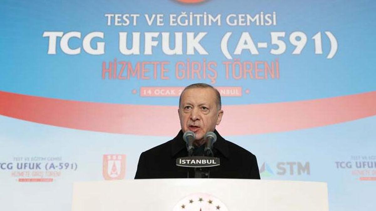 Türkiye'nin ilk istihbarat gemisi! Cumhurbaşkanı Erdoğan: Bugüne kadar dışardan alıyorduk artık milli ve yerlisine sahibiz