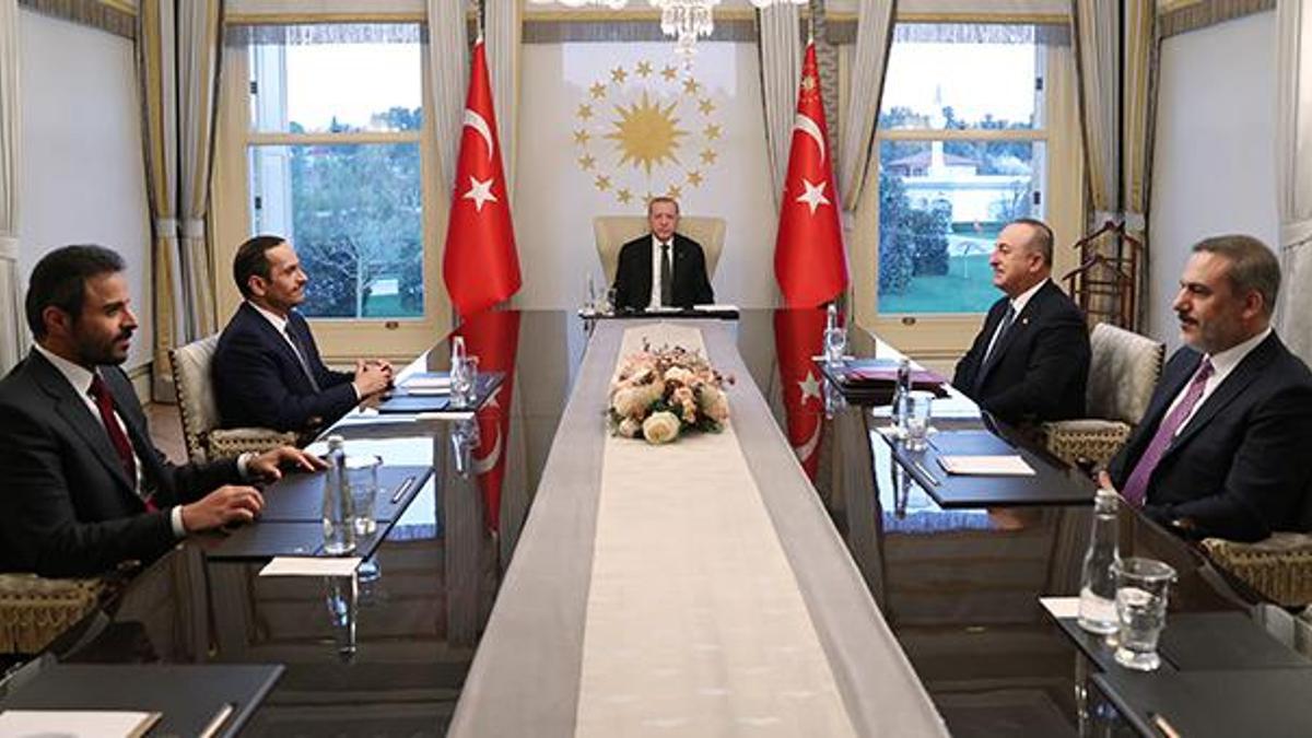 Cumhurbaşkanı Erdoğan, Katar Dışişleri Bakanını kabul etti