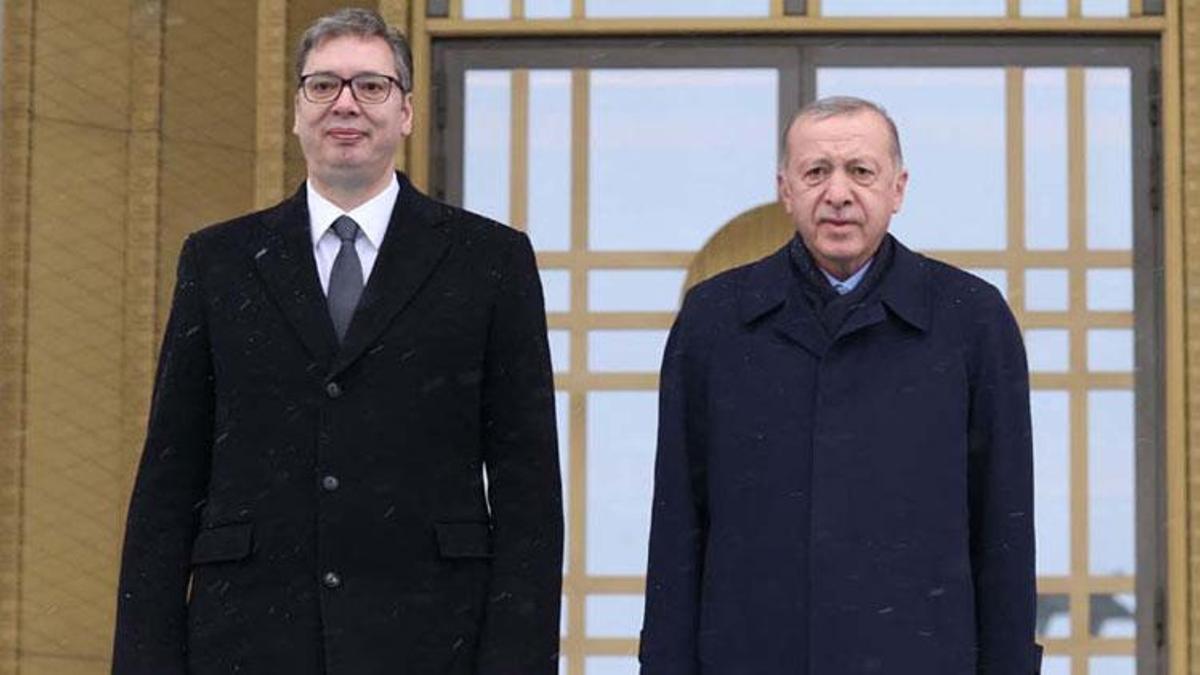 Sırbistan Cumhurbaşkanı Aleksandar Vuçiç Ankara'da! Cumhurbaşkanı Erdoğan resmi törenle karşıladı...