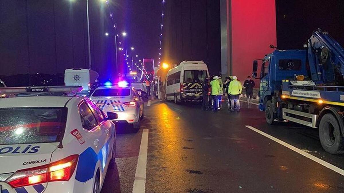 FSM Köprüsü'nde minibüs tuzlama aracına çarptı! 1 kişi hayatını kaybetti