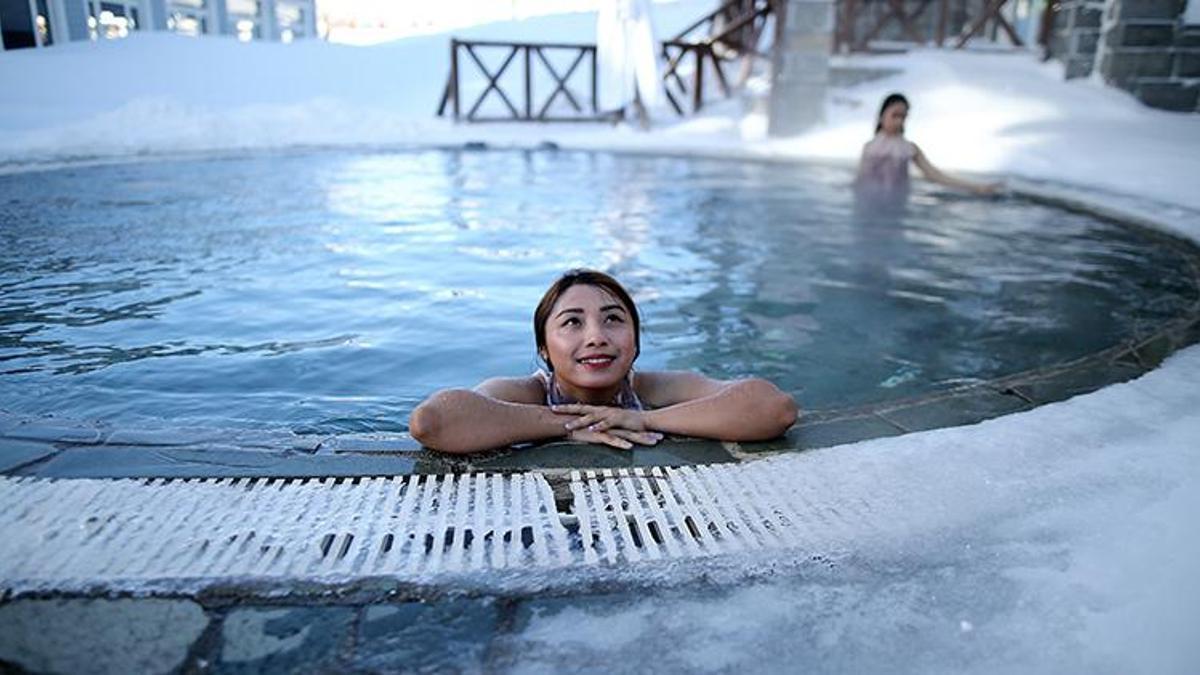 Eksi 15 derecede hamam keyfi