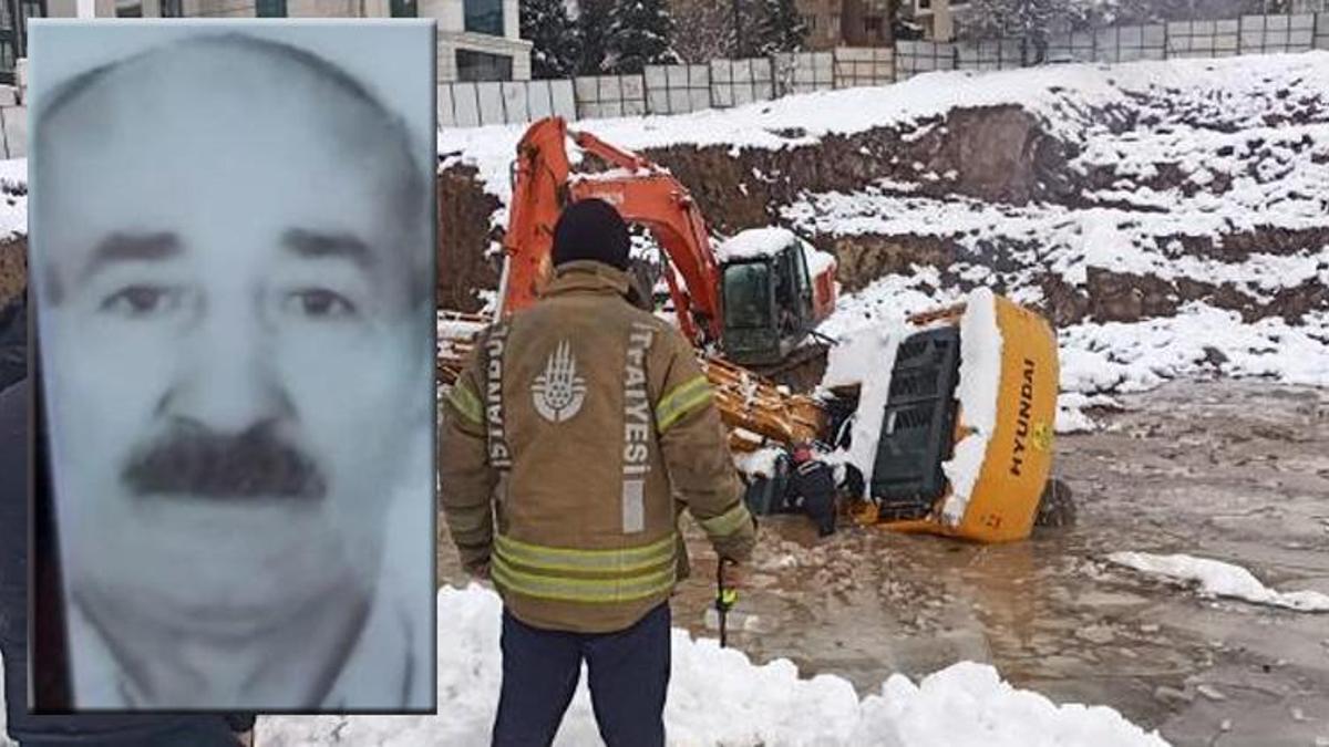 Ataşehir'de suya gömülen kepçenin operatörü öldü!