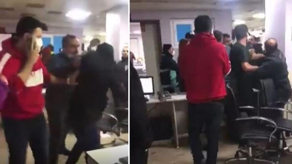 “Ambulans niye gecikti” deyip güvenlik görevlilerini böyle darp ettiler