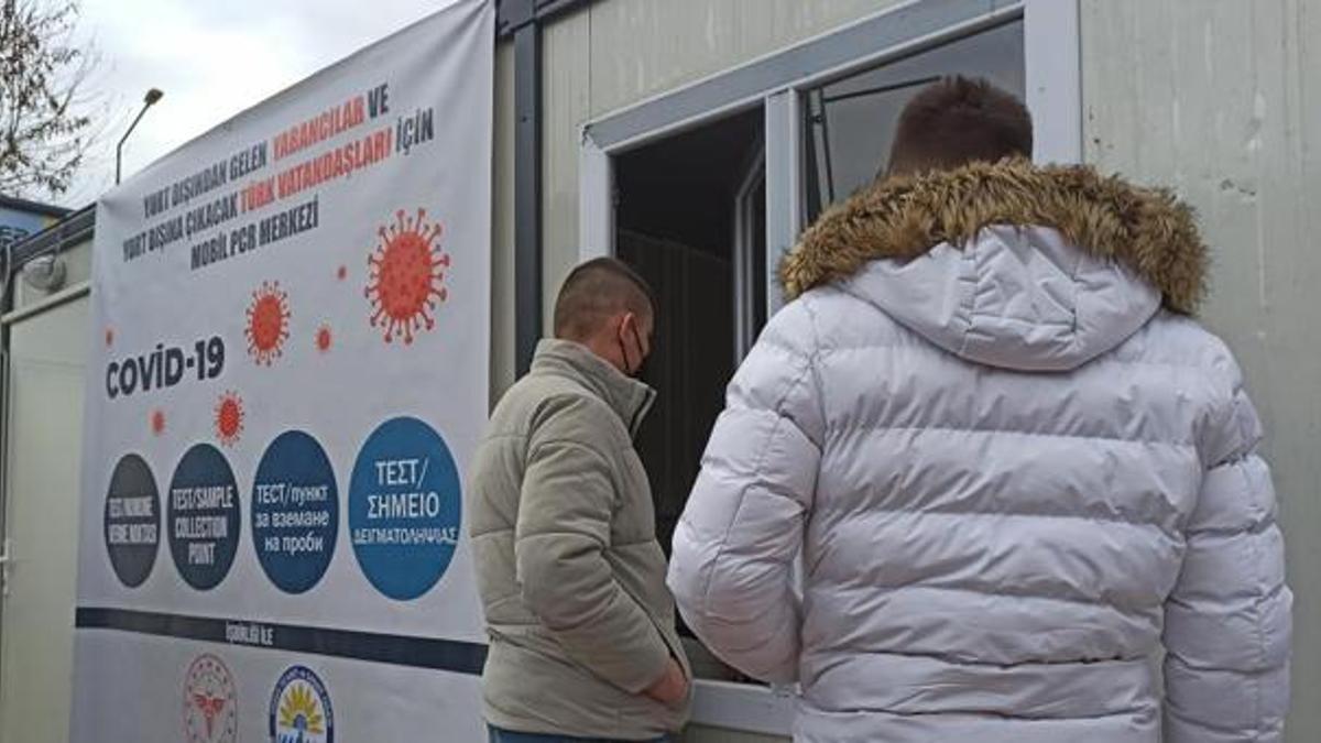 Edirne'de yurtdışına çıkışlar için mobil PCR birimi kuruldu