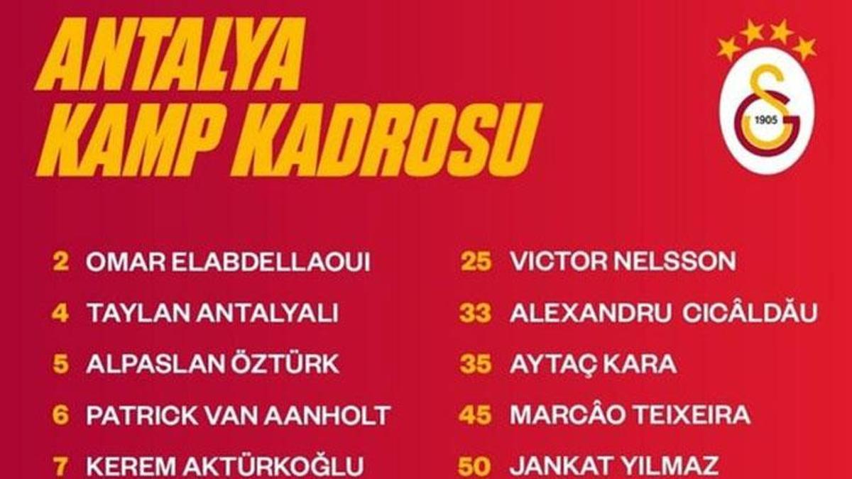 Galatasaray'ın Antalya kamp kadrosu belli oldu Gomis'in paylaşımı ses getirdi