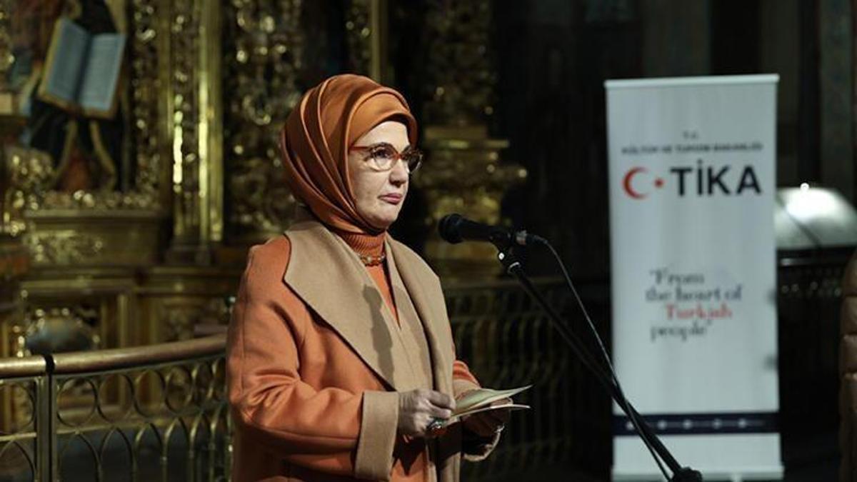Emine Erdoğan, Ukrayna’da Türkçe Sesli Rehber Projesi Açılış Programı’na katıldı