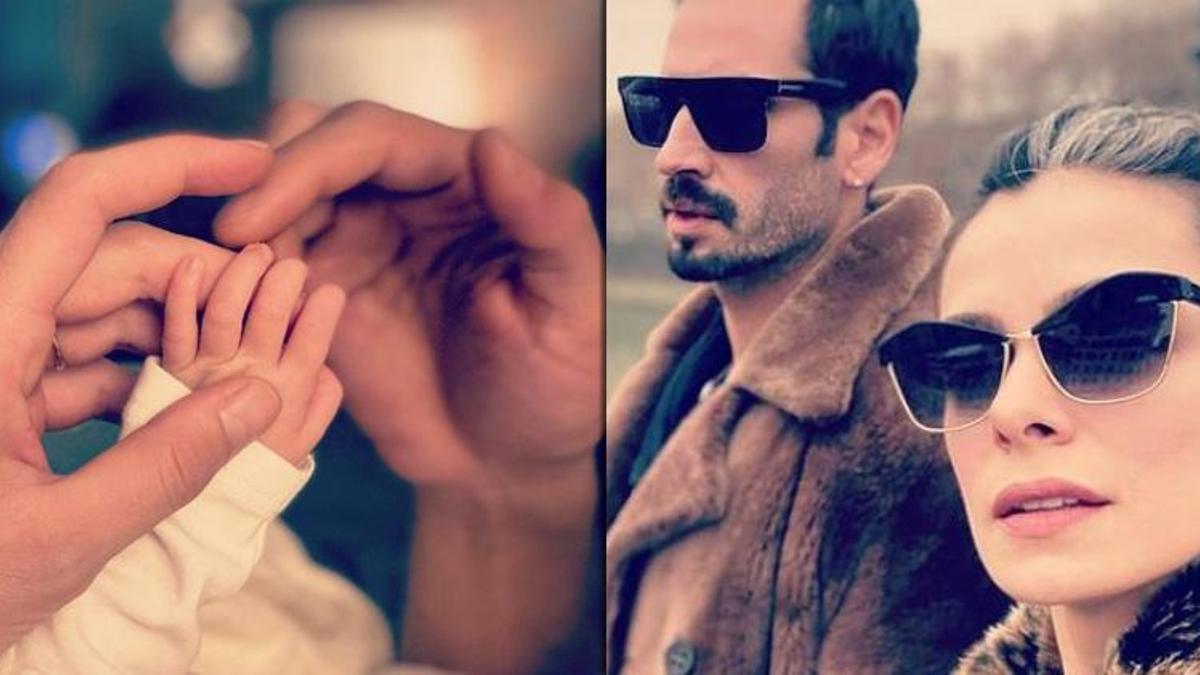 Özge Özpirinçci'nin eşi Burak Yamantürk'ten aile pozu