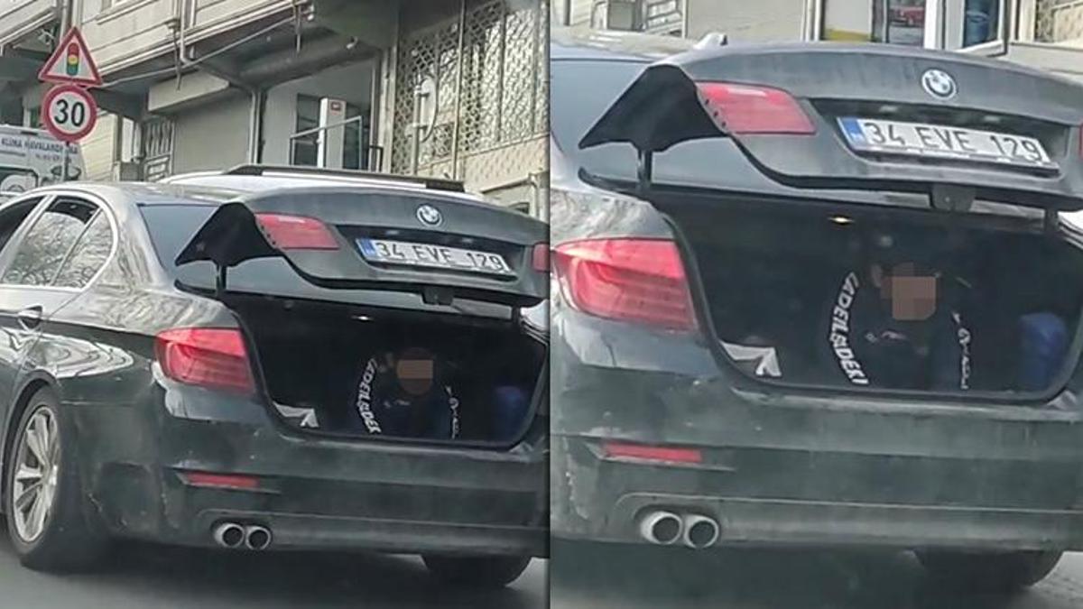 Esenler'de akılalmaz ihmal! Çocuğu kapağı açık bagajda taşıdılar