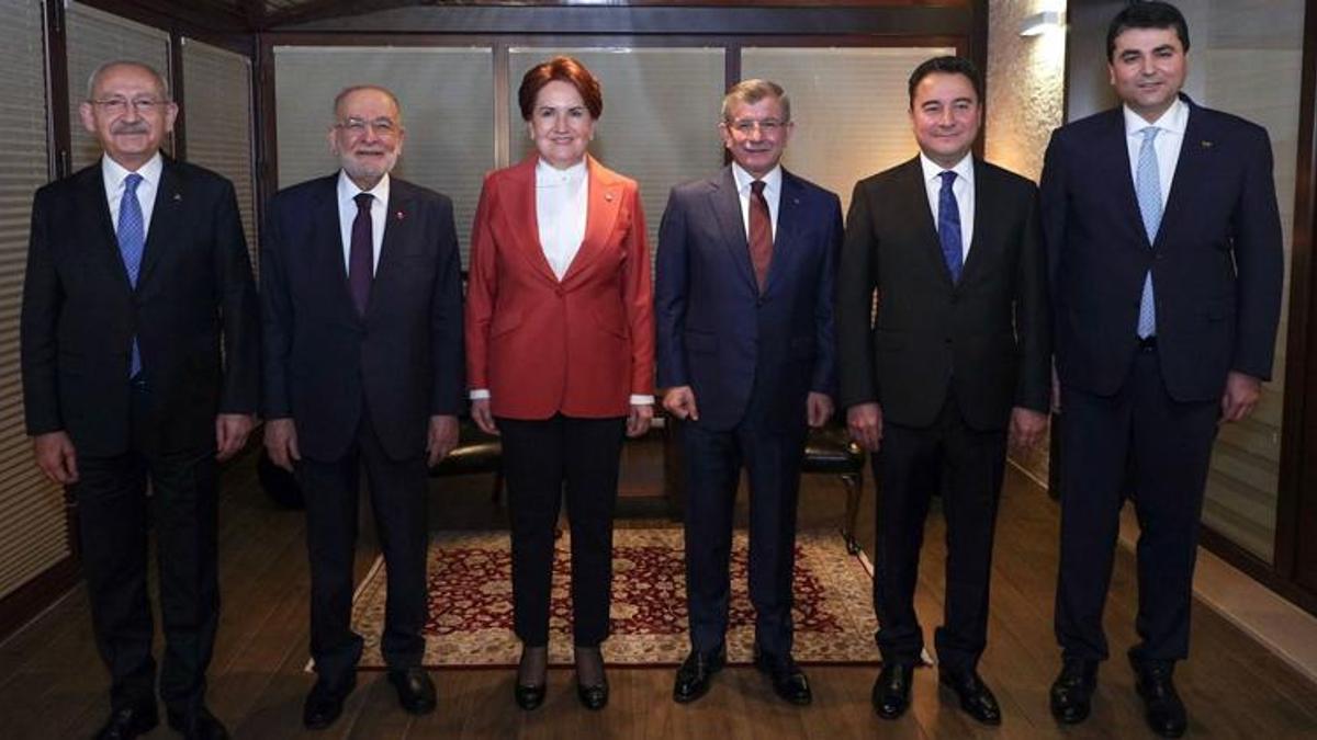 6 muhalefet partisi lideri bir araya geldi! Dikkat çeken detay