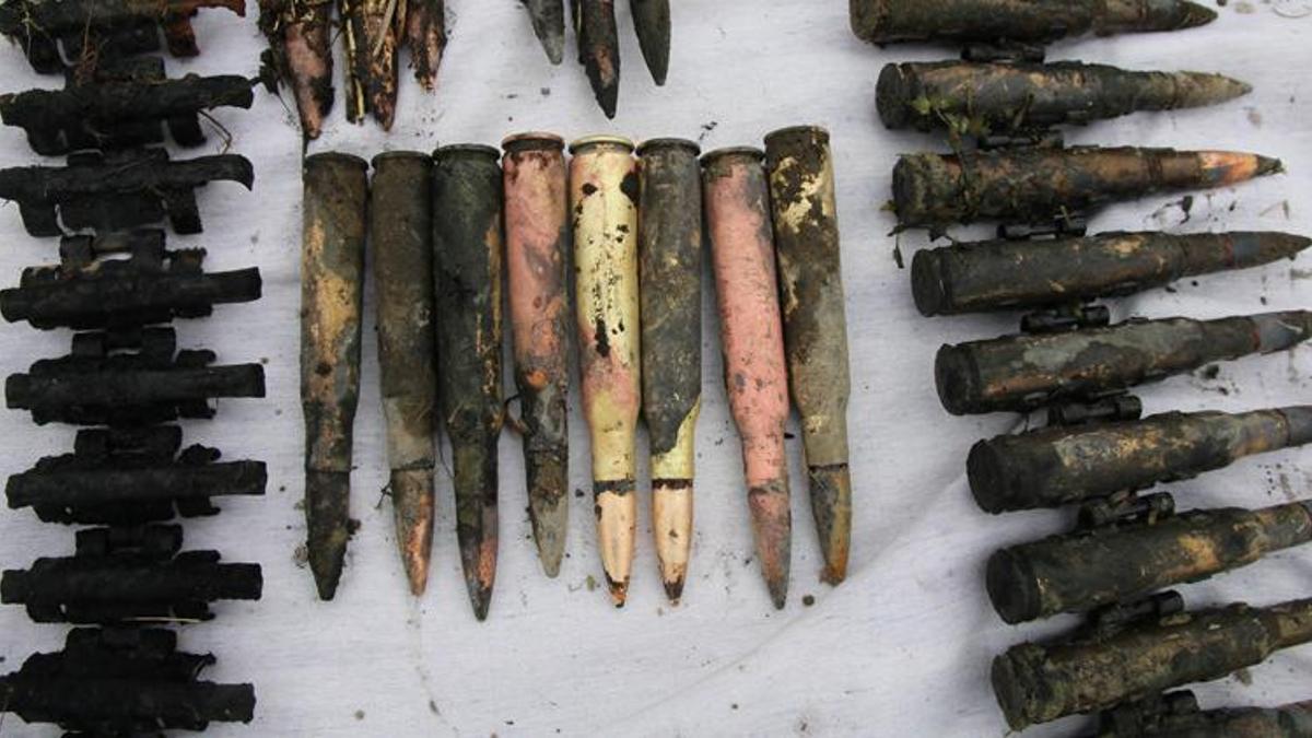 Iğdır'daki operasyonda gölette 145 uçaksavar mühimmatı bulundu