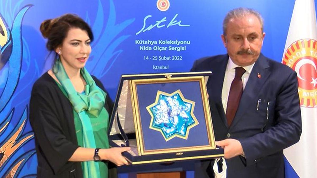 TBMM Başkanı Şentop Dolmabahçe'de sergi açılışına katıldı