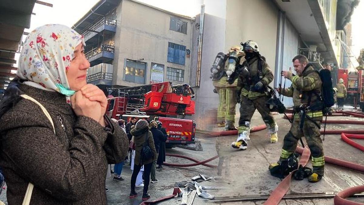 Bayrampaşa’da korkutan iş yeri yangını