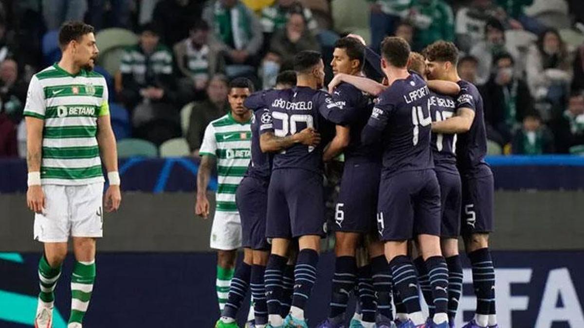 M.City deplasmanda Sporting Lizbon'u darmadağın etti!