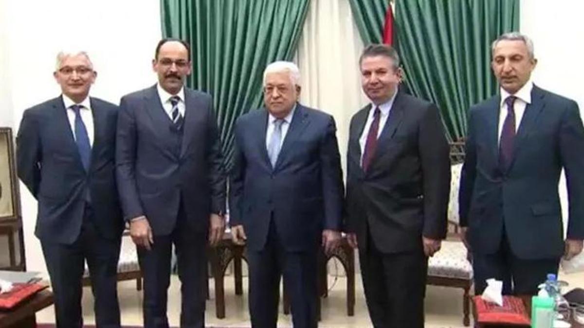 Cumhurbaşkanlığı Sözcüsü Kalın, Filistin Devlet Başkanı Abbas ile görüştü!
