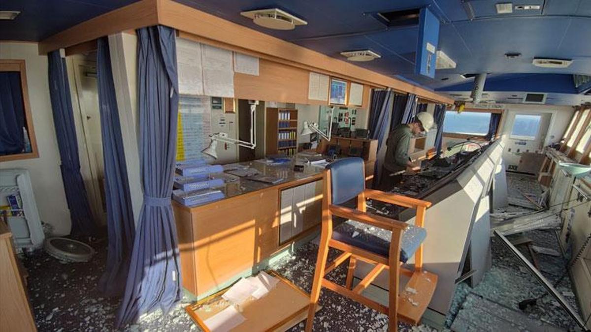 Odessa açıklarında Türk sahipli gemiye bomba isabet etti