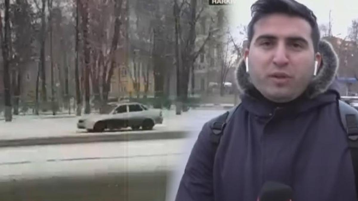 Rus savaş uçakları canlı yayında bomba yağdırdı! Tanklar içinde insan olan arabaları ezdi