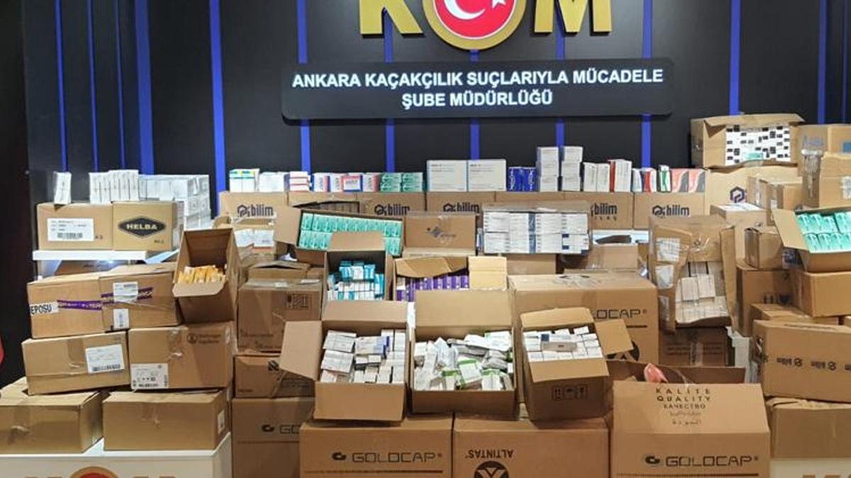 Ankara'da 925 bin adet tıbbi ilaç ele geçirildi