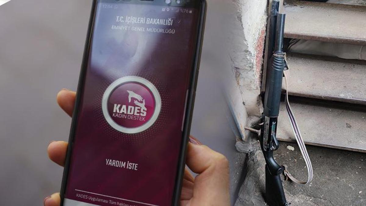 Av tüfeğiyle eşinin kapısına dayandı! KADES ile kurtuldu
