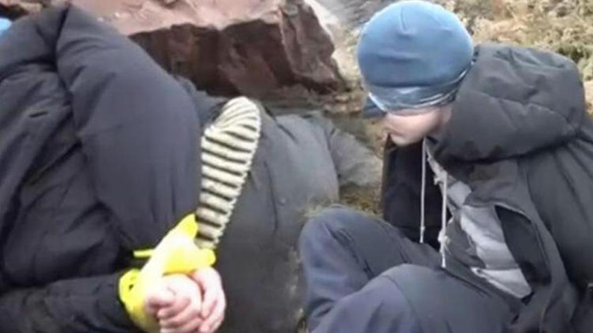 Ukrayna'da sıra dışı görüntüler! Rus sabotajcılar böyle yakalandı