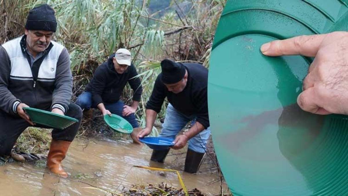 Altını çamurdan çıkarıyorlar, sel onların geçim kaynağı! Haftada 7-8 gram altın...