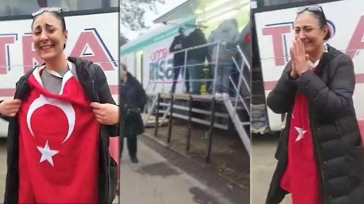 Ukraynalılar Türk bayraklarına sarıldı! Savaş bölgesinden gelen bu görüntü herkesi ağlattı