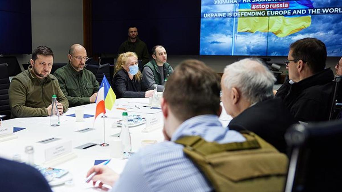 Ukrayna Devlet Başkanı Zelenskiy, Çekya, Slovenya ve Polonya Başbakanları ile görüştü