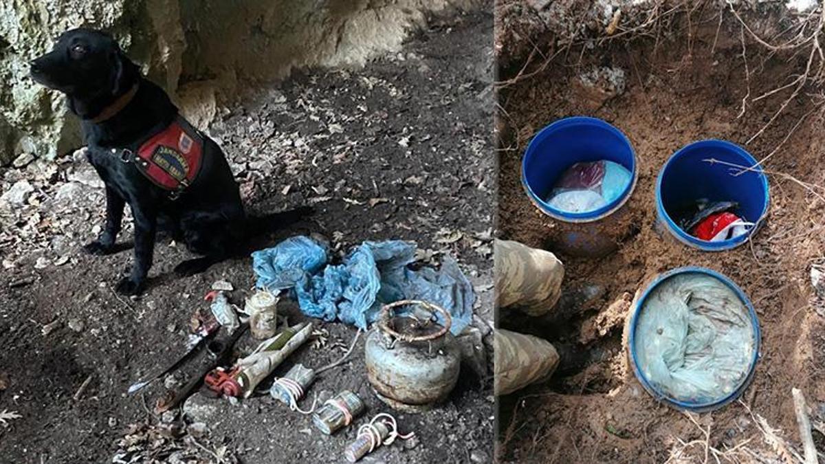 Amanoslar'da PKK'nın mühimmat depoları bulundu