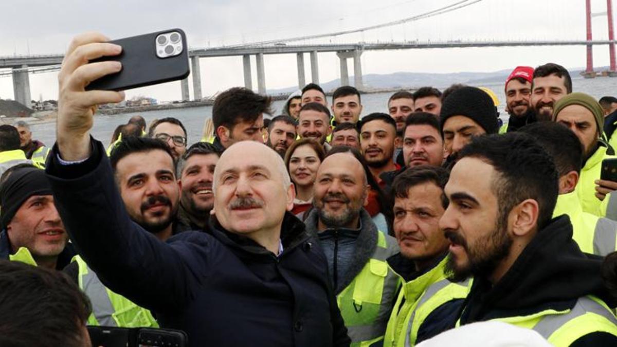 Cumhurbaşkanı Erdoğan, Çanakkale Köprüsü yapımında çalışan personelle telefonda konuştu