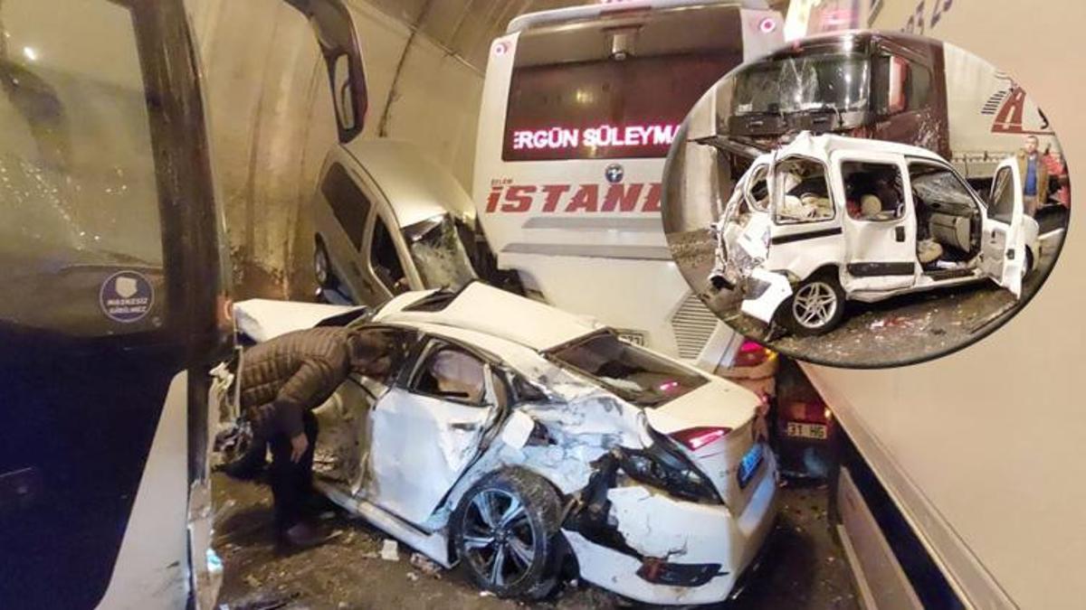 Son dakika... Bolu Dağı Tüneli'nde korkunç kaza! 18 araç çarpıştı: 30 yaralı